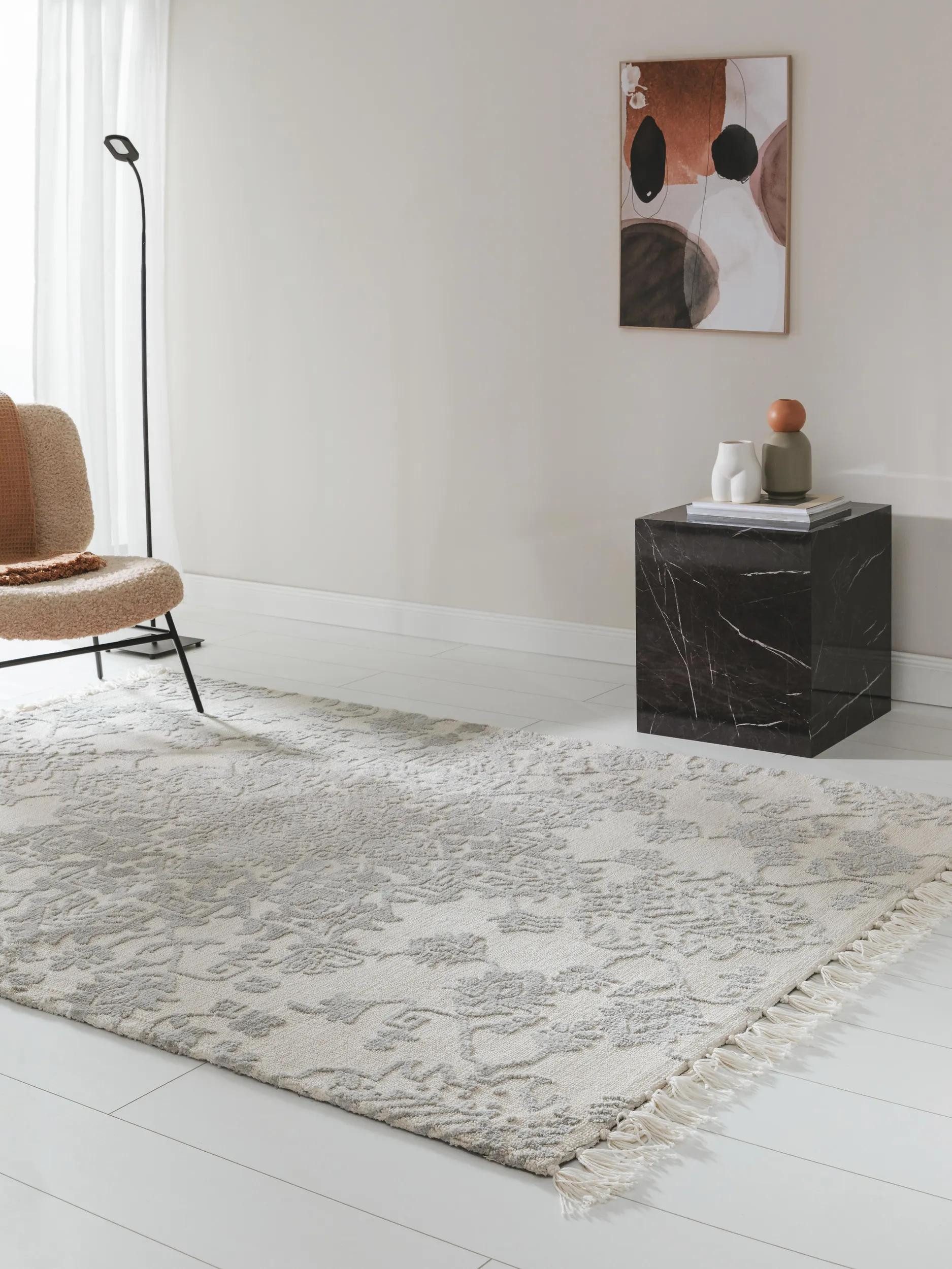 benuta Teppich Elias, rechteckig, Höhe: 6 mm, Teppich Wohnzimmer, Schlafzimmer, Esszimmer, Flur, Kunstfaser, Cozy