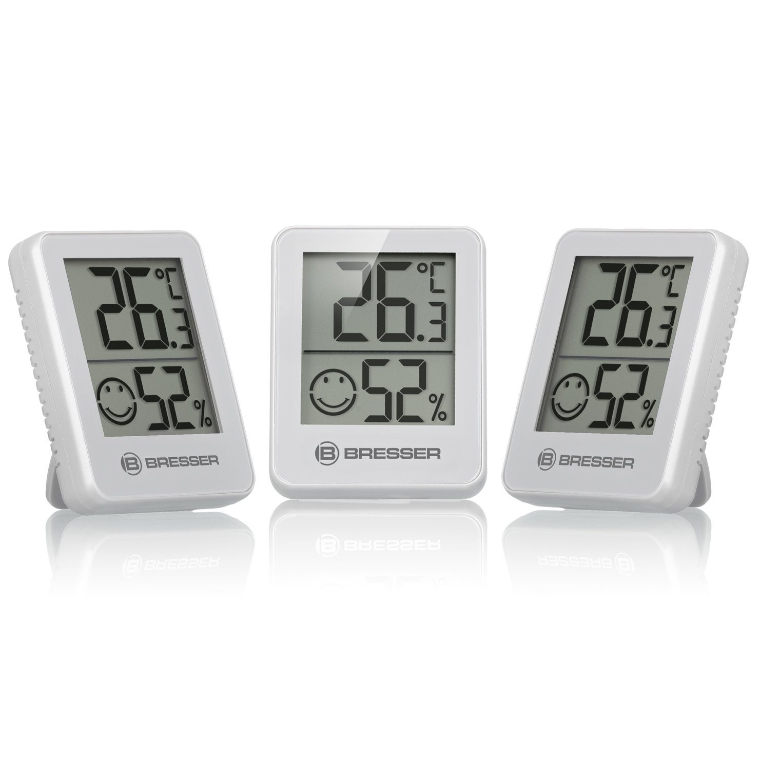 BRESSER Hygrometer ClimaTemp Indicator 6er Set weiß