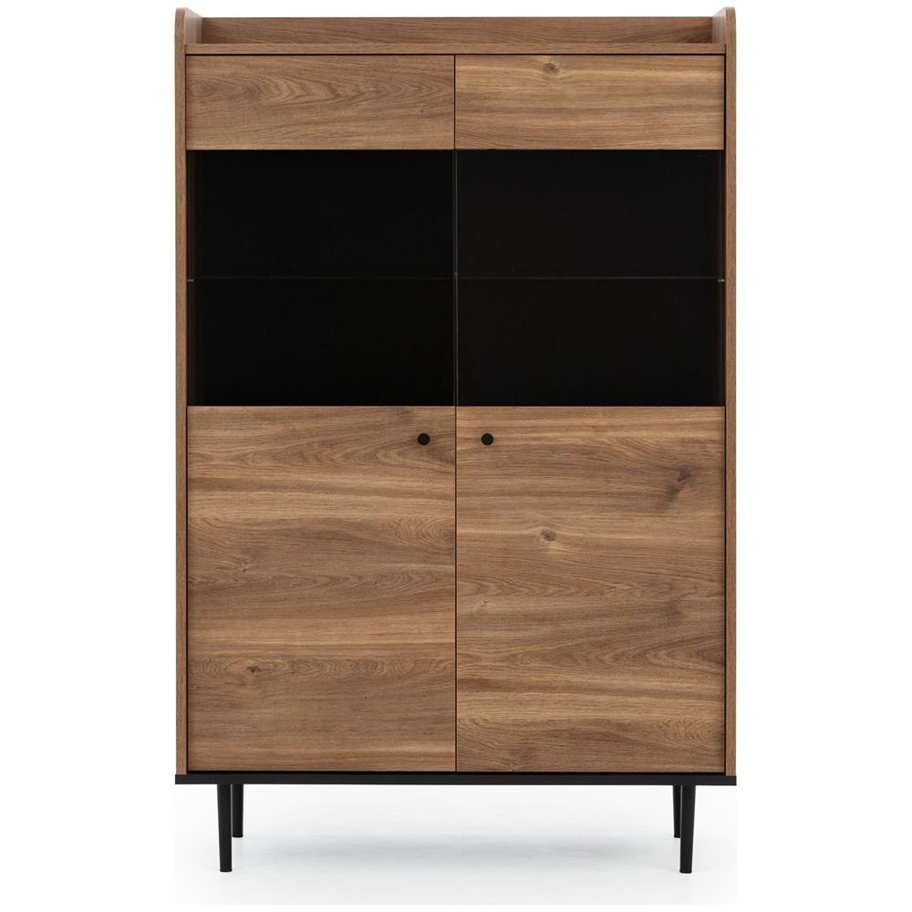 Lomadox Highboard VAREDO-132, Eiche Nb. Wohnzimmer Möbel im modernen Vintag günstig online kaufen