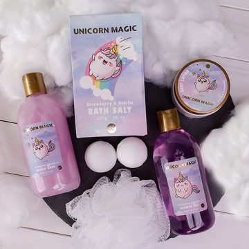 ACCENTRA Pflege-Geschenkset Einhorn Geschenkset "Unicorn Magic" für Kids & Teens, 7-tlg., Mit praktischem Koffer im Einhorn-Design