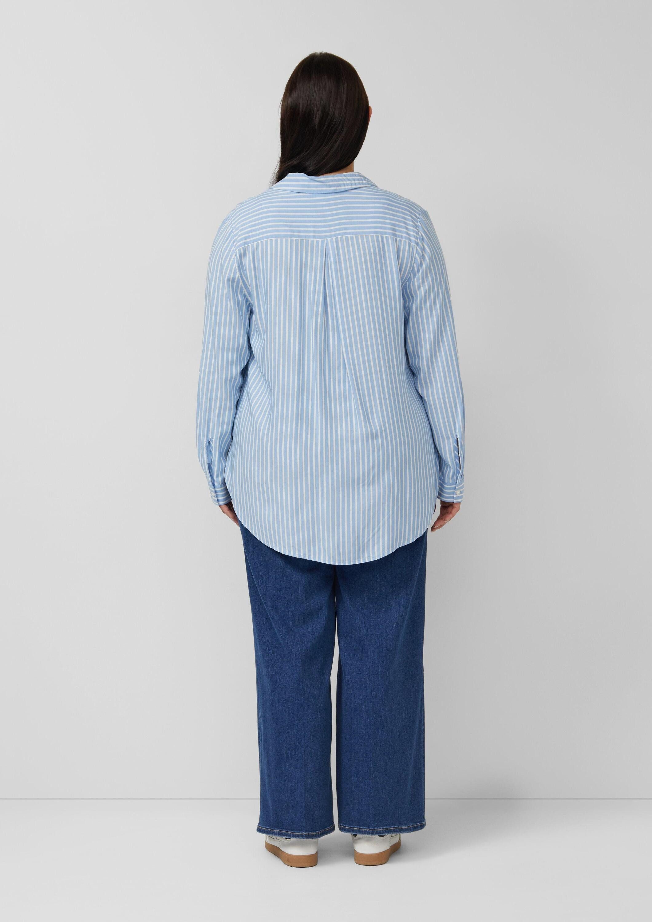 s.Oliver Langarmbluse Bluse Fließende Viskose-Bluse mit Turn-up