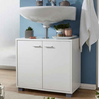 furnicato Waschbeckenunterschrank Design Weiß