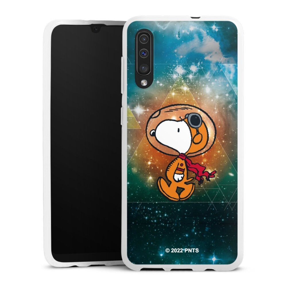 DeinDesign Handyhülle Snoopy Astronaut Offizielles Lizenzprodukt, Samsung Galaxy A50 Silikon Hülle Bumper Case Handy Schutzhülle