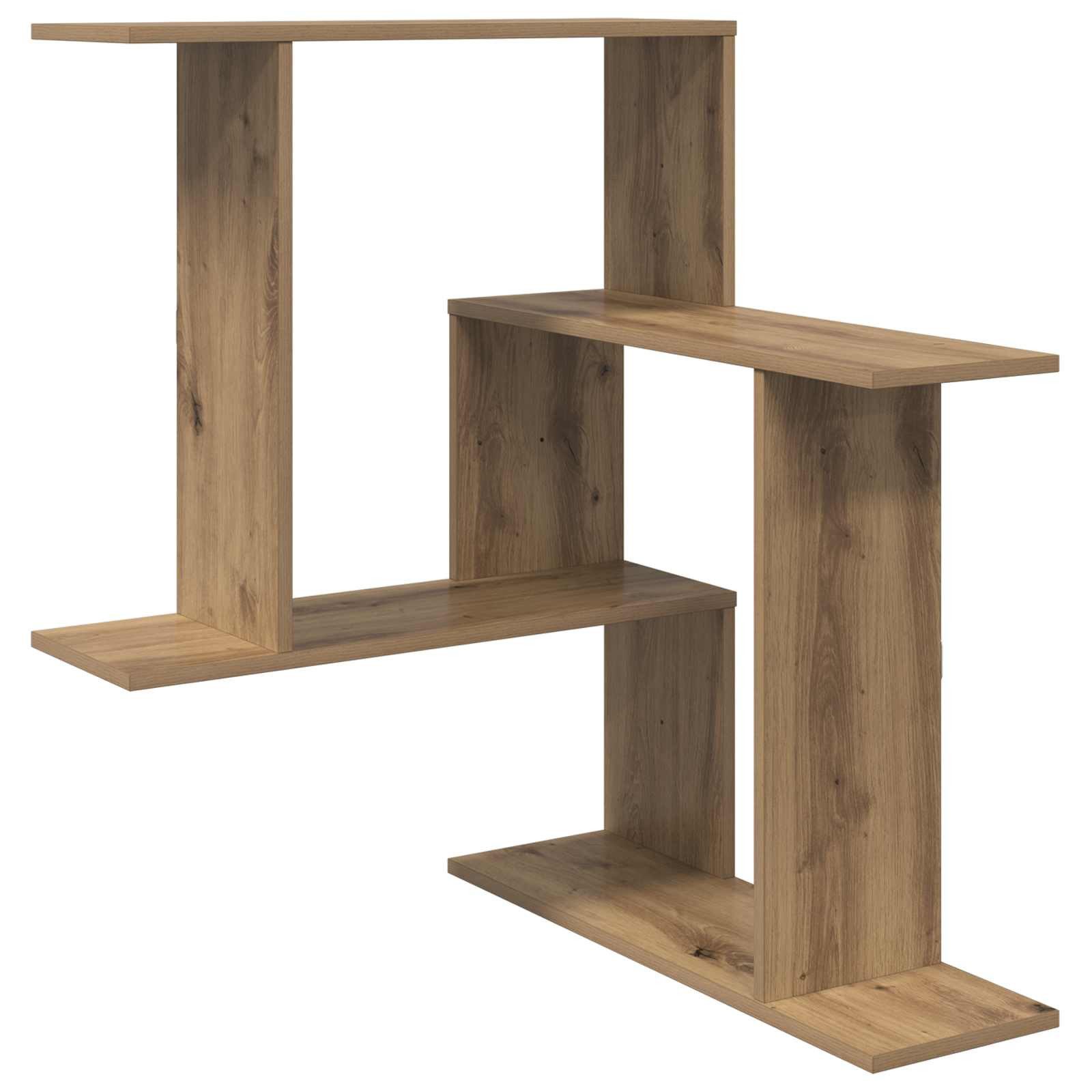 vidaXL Regal Wandregal Artisan-Eiche 67 x 67 x 87 cm Holzwerkstoff, 1-tlg.