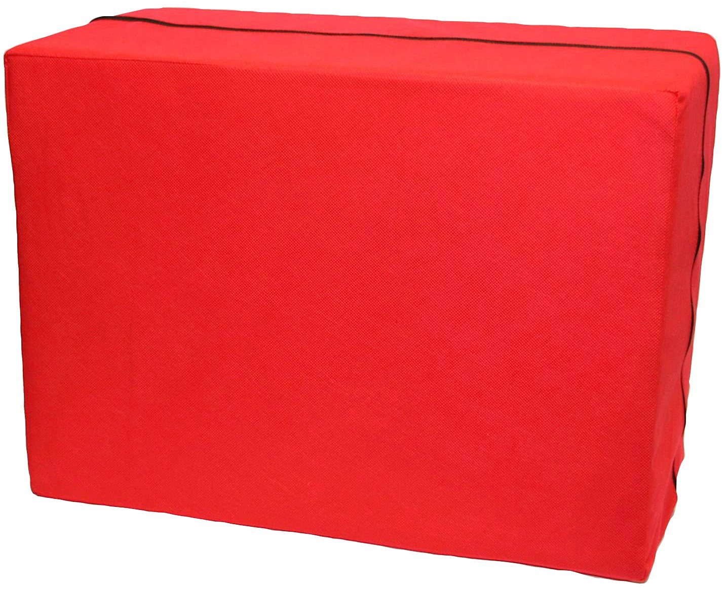 IWH Sitzhocker Bandscheibenwürfel, rot, Maße: ca. 30 x 40 x 55 cm, zur Entlastung Ihrer Wirbelsäule