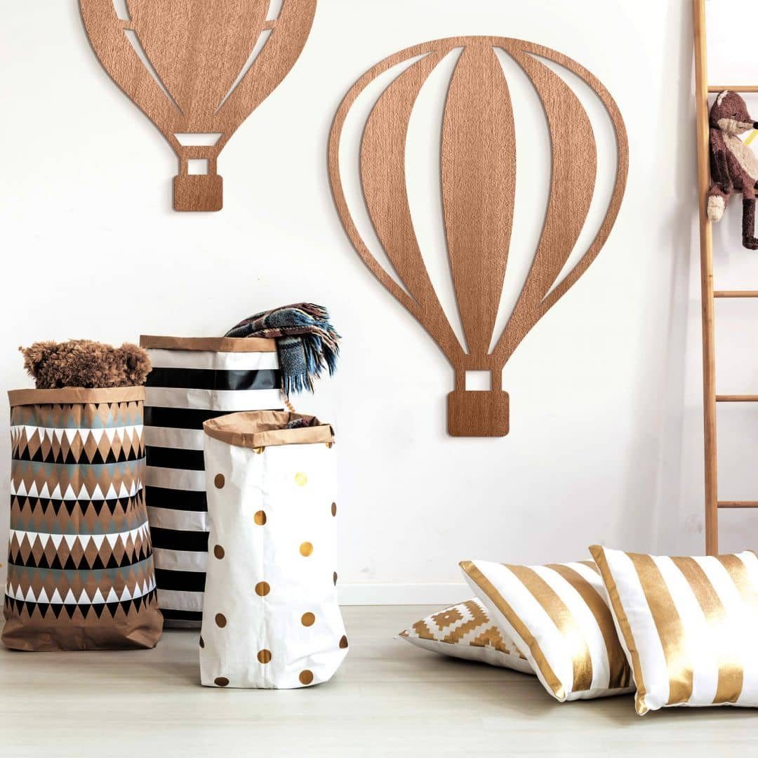K&L Wall Art Holzbild Heißluftballon Poster günstig online kaufen