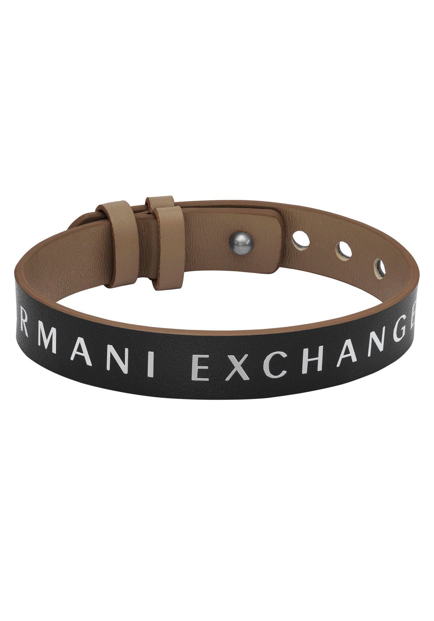 ARMANI EXCHANGE Armband AXG0107040, AXG0108040, AXG0109040, AXG0106040 (Set, 2-tlg), zum Wenden anthrazit-beige