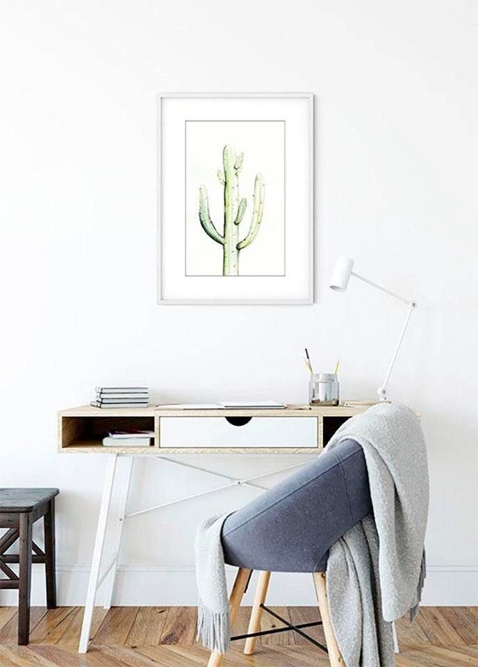 Komar Poster Saguaro (1 Blätter, St), Watercolor, Schlafzimmer, Pflanzen Wohnzimmer Kinderzimmer