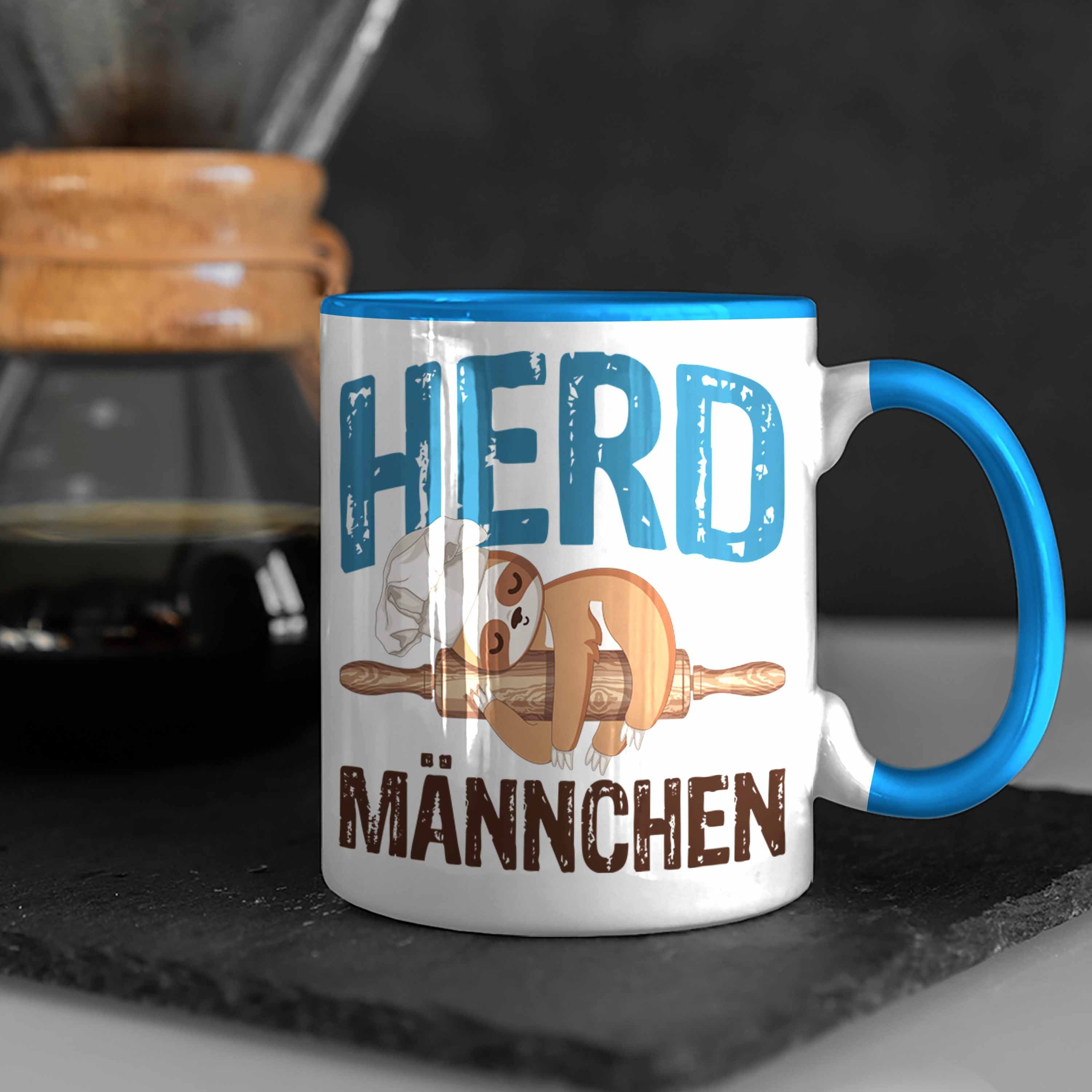 Trendation besten Tasse der Blau für Sternekoch Koch Trendation - Herd Männchen Tasse Geschenk Welt