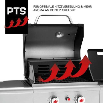 LANDMANN Gasgrill Triton cooK PTS 2.1 schwarz, cooK-Zone für Beilagen