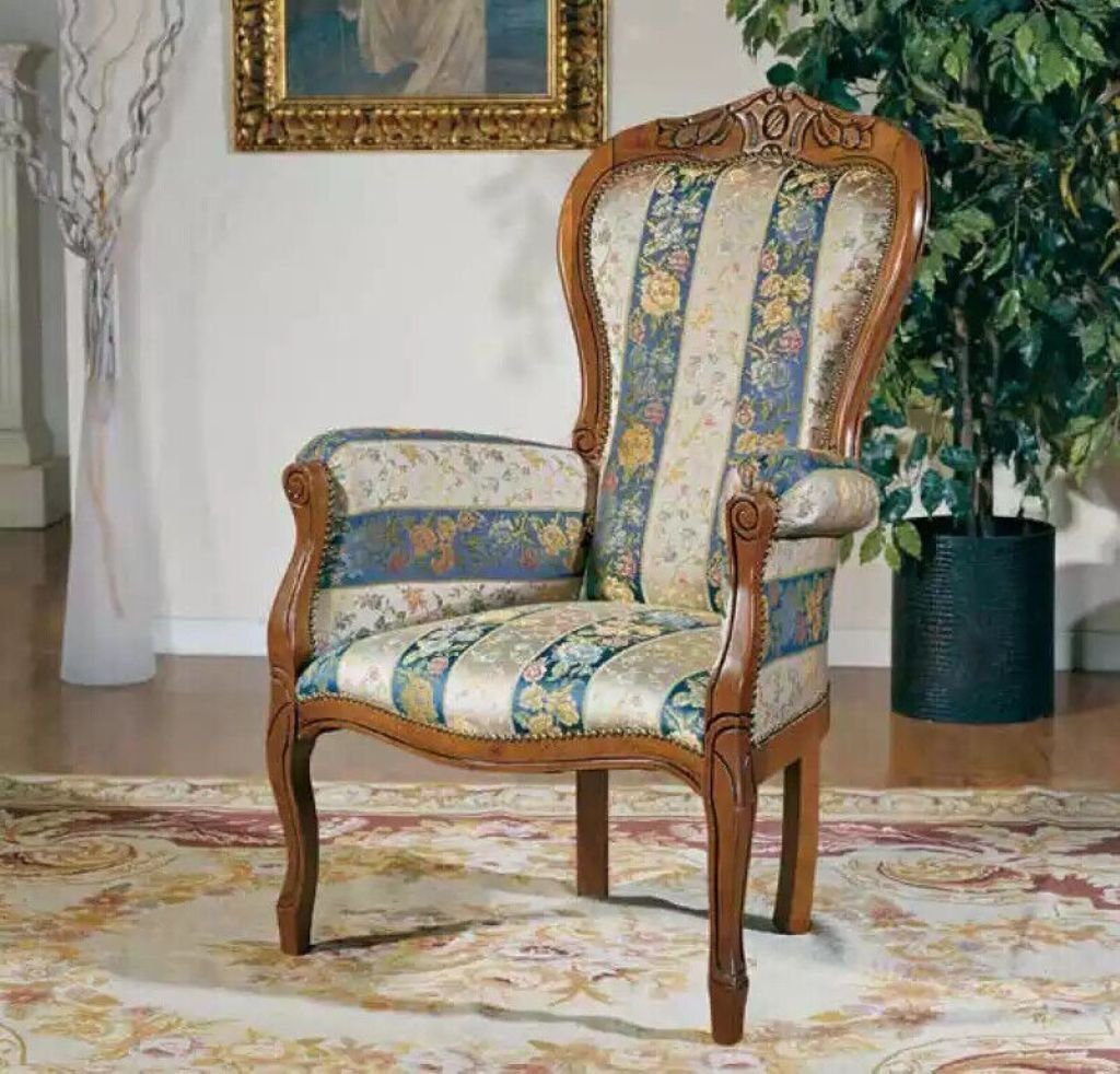 JVmoebel Sessel Sessel Designer Sitz Luxus Textil Polster Stoff Möbel Klassisches (1-St), Made in Italy