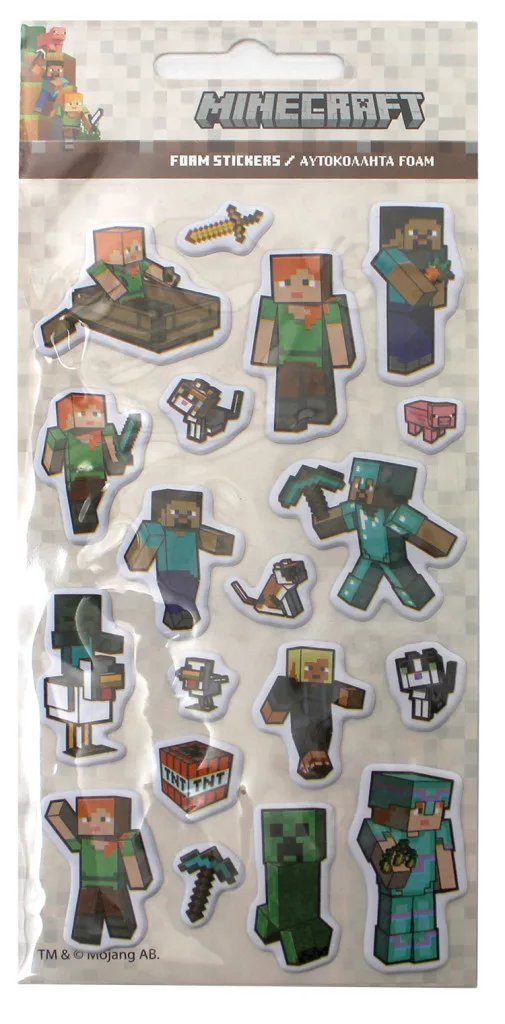 Minecraft Kreativset Minecraft Blocks Holographische Laser-Aufkleber Das ultimative Set für