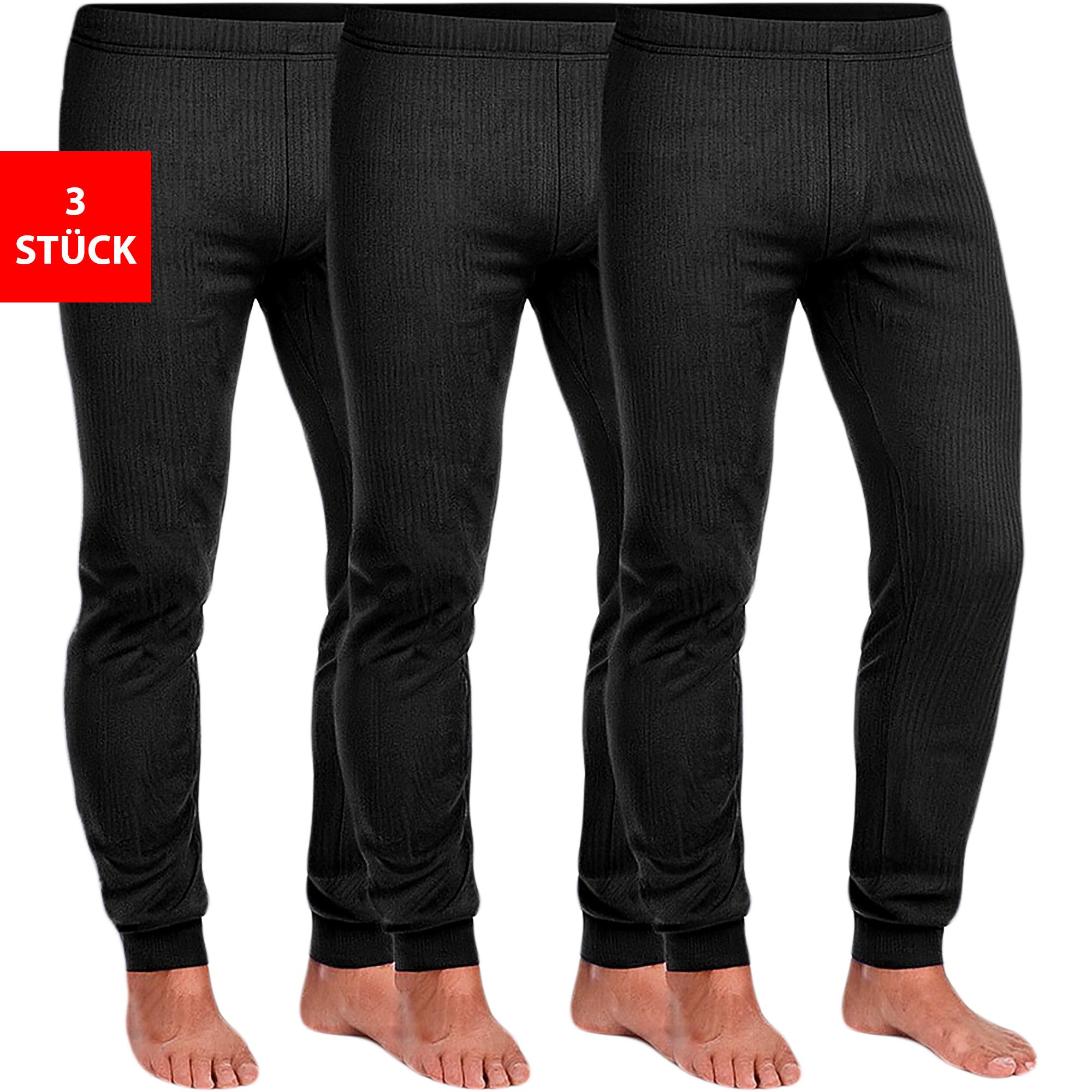 Fashionschmiede Thermounterhose Herren Thermo Hose im 3er Pack warme bequem günstig online kaufen