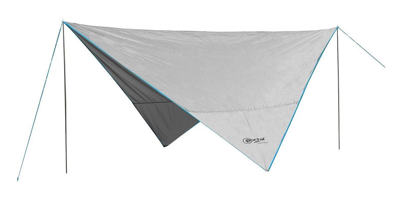 Portal Outdoor Sonnensegel "Mesa grau - blau" Abdeckplane Markise 350x350x220 cm Camping, (Spar-Set, 1-tlg., mit Transporttasche), UV 50+ / inkl. Tragetasche