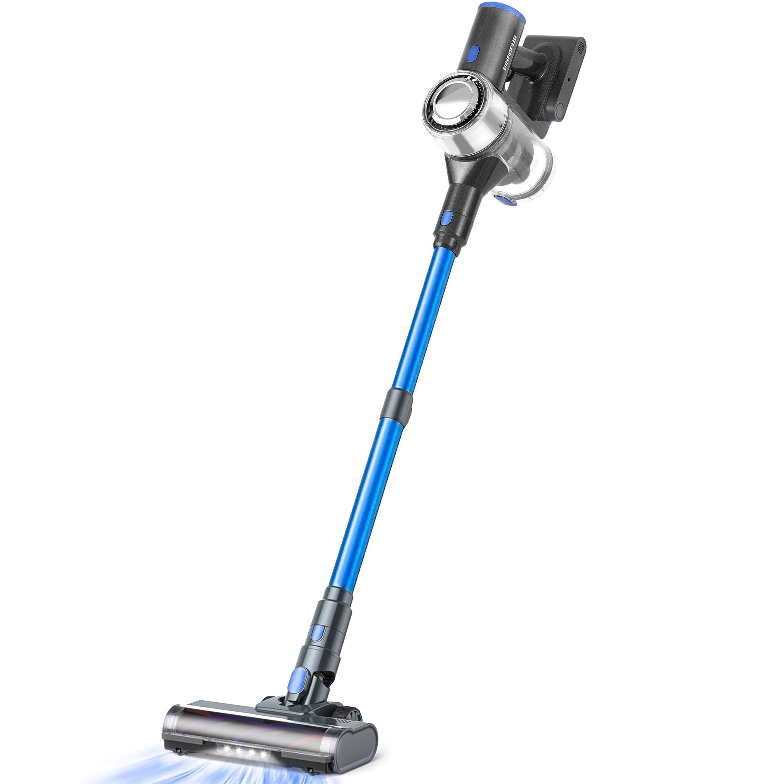 Akku-Stielstaubsauger Akku-Stielstaubsauger blau, 38000Pa Akkusauger, hohe Saugkraft