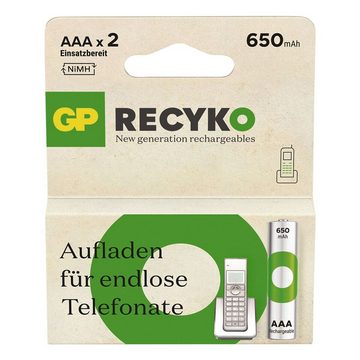 GP Batteries ReCyko Akku 650 mAh (2 St), Micro / AAA / 650 mAh, 1,2 V