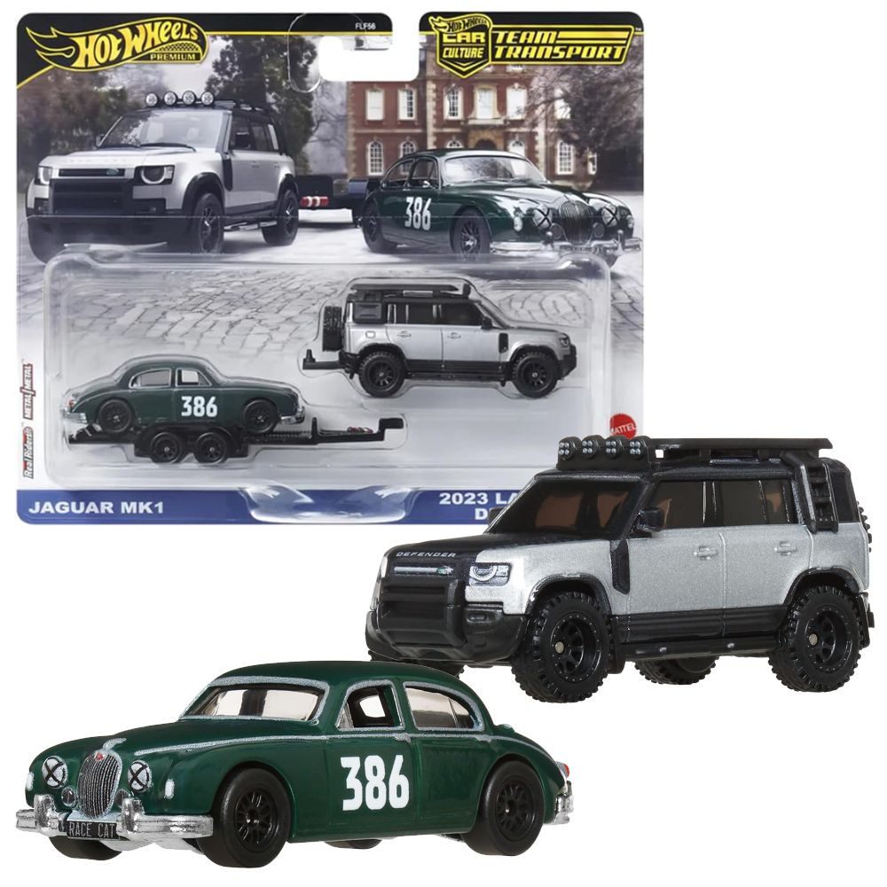 Hot Wheels Spielzeug-Rennwagen Jaguar MK1 & Land Rover Defender Hot Wheels günstig online kaufen