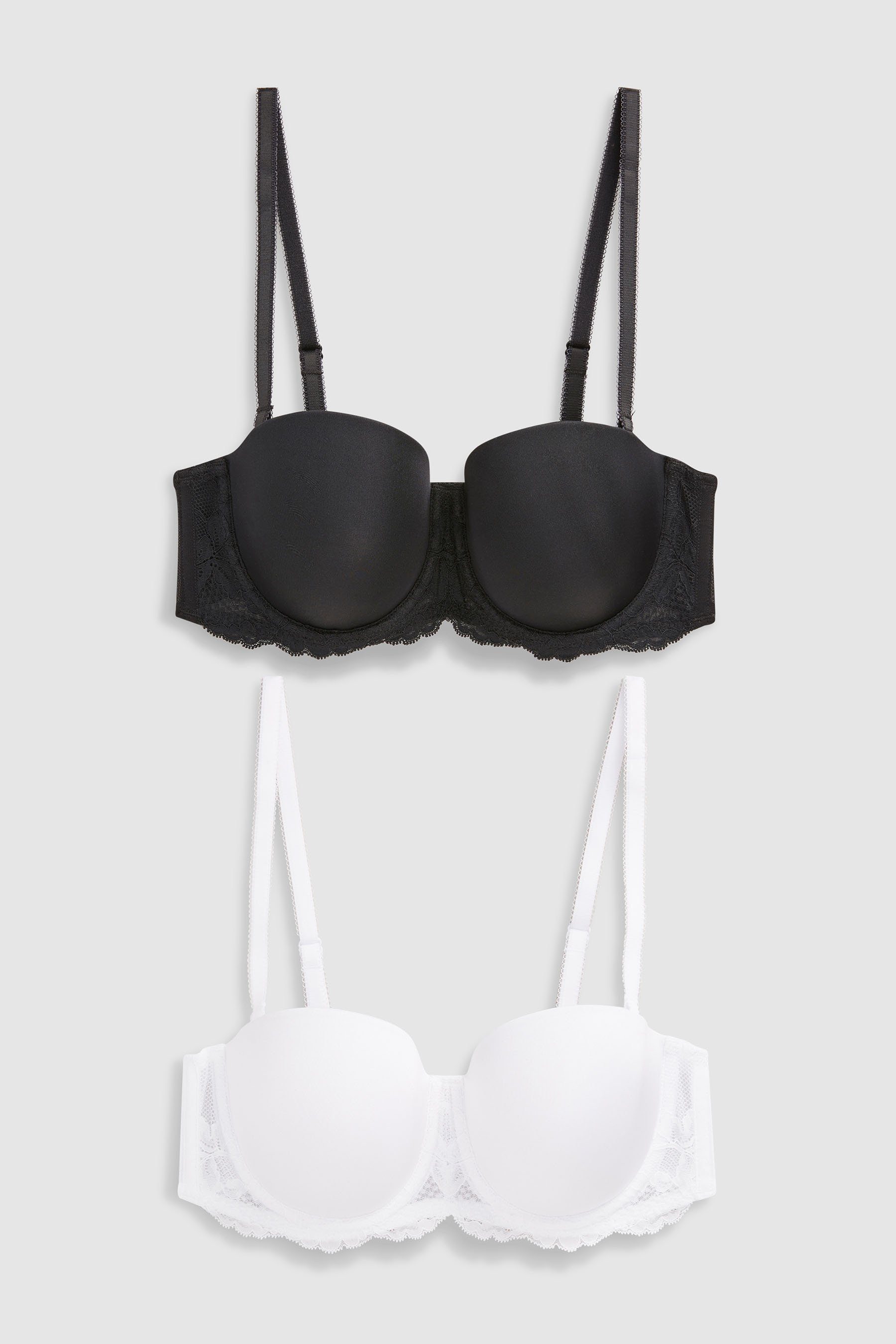 Wäsche/Bademode BHs Next Multiway-BH Black/White Light Pad Multiway Bra Two Pack (2-tlg)