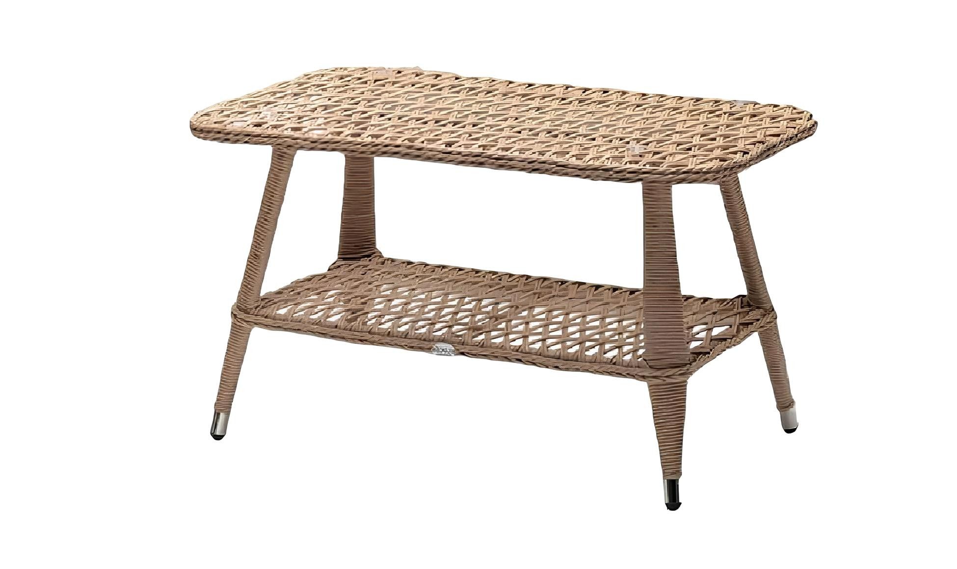 Xlmoebel Gartentisch Eleganter Rattan-Beistelltisch für stilvolle Terrassengestaltung (Couchtisch), Hergestellt in Europa