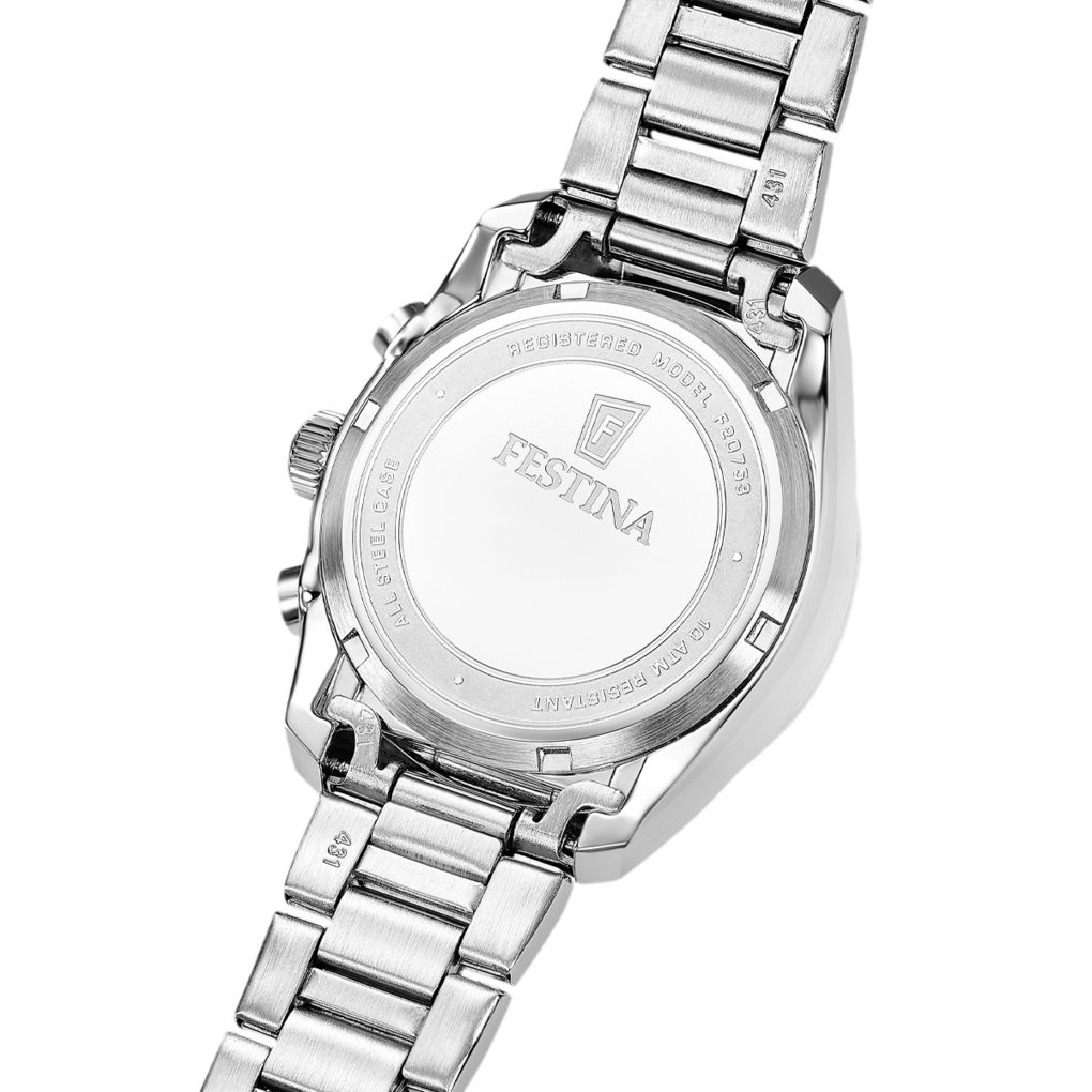 Festina Chronograph Boyfriend Collection F20753_2, Quarzuhr, Armbanduhr, Damenuhr, Herrenuhr, Edelstahlarmband, analog