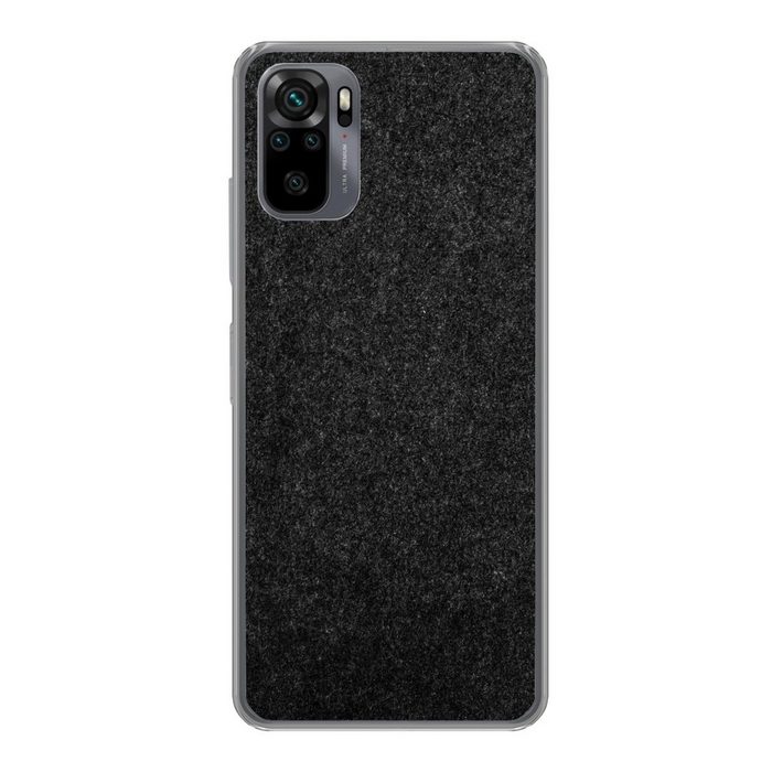 MuchoWow Handyhülle Schwarz - Granit - Design - Stein Phone Case Handyhülle Xiaomi Redmi Note 10 Silikon Schutzhülle