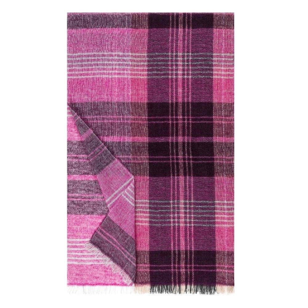 Roeckl Halstuch Rockel Glencheck Damenschal 55x180cm Multi Fuchsia, (nein)