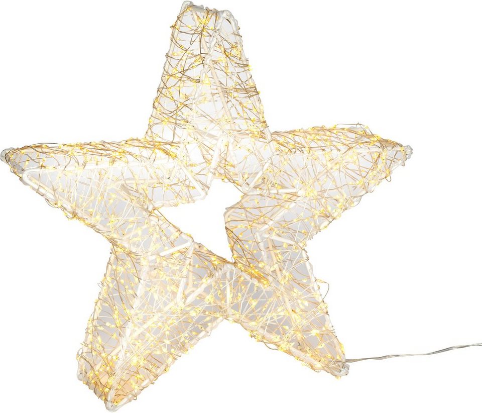Jahr Weihnachtsstern, Jedes aussen, Warmweiß, integriert, fest Weihnachtsdeko stromsparende Star-Max LED Stern einsetzbar LED LED,