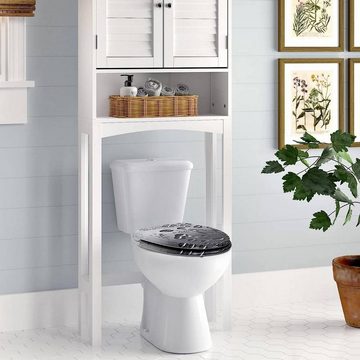 Woltu WC-Sitz, mit Absenkautomatik, Duroplast, Fast Fix/Schnellbefestigung
