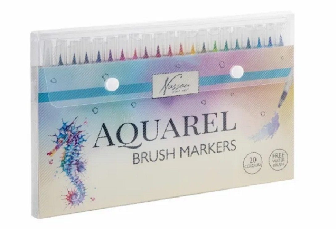 Grafix Aquarellstifte Aquarell Pinsel Marker, (20-tlg)