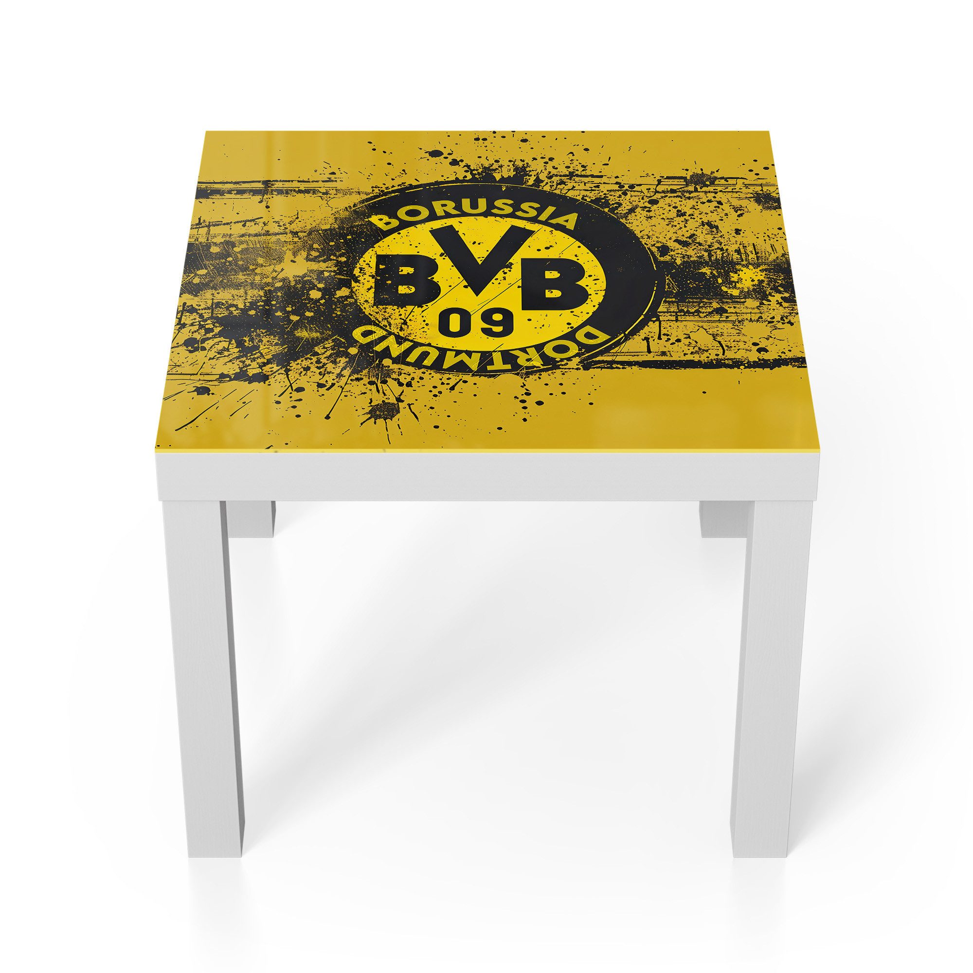 DEQORI Couchtisch 'Wappen Borussia Dortmund', Glas Beistelltisch Glastisch modern