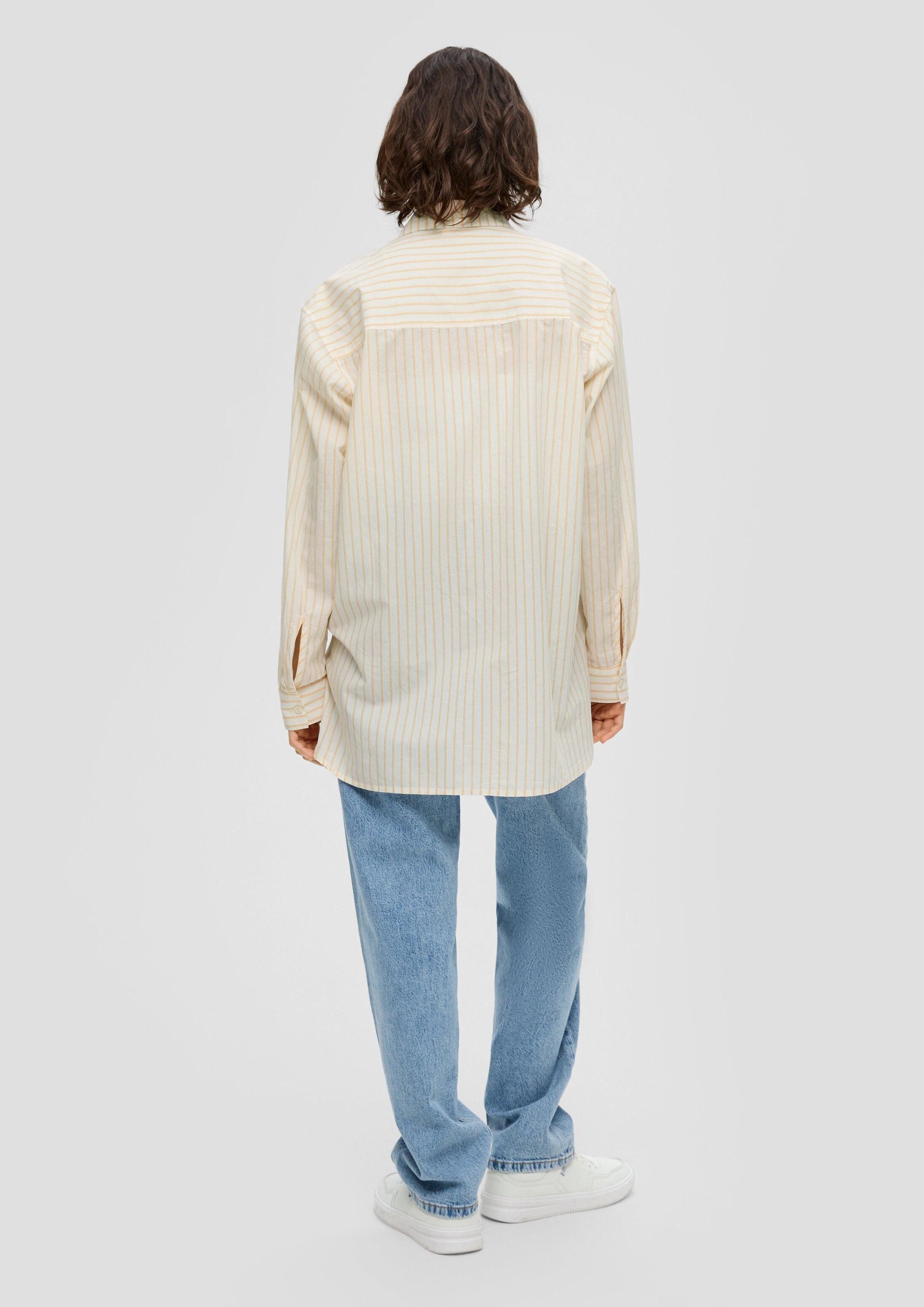 QS Langarmbluse Bluse Longbluse mit Streifen
