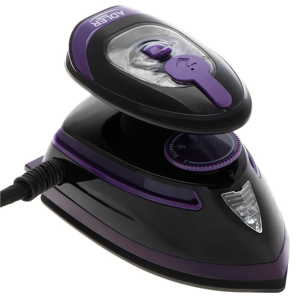 ADLER EUROPE Reise-Dampfbügeleisen AD 5049 Reisebügeleisen mit Dampf kompakt und leicht, 420 W, Keramiksohle, Dual Voltage 110/220V für Urlaub und Geschäftsreise