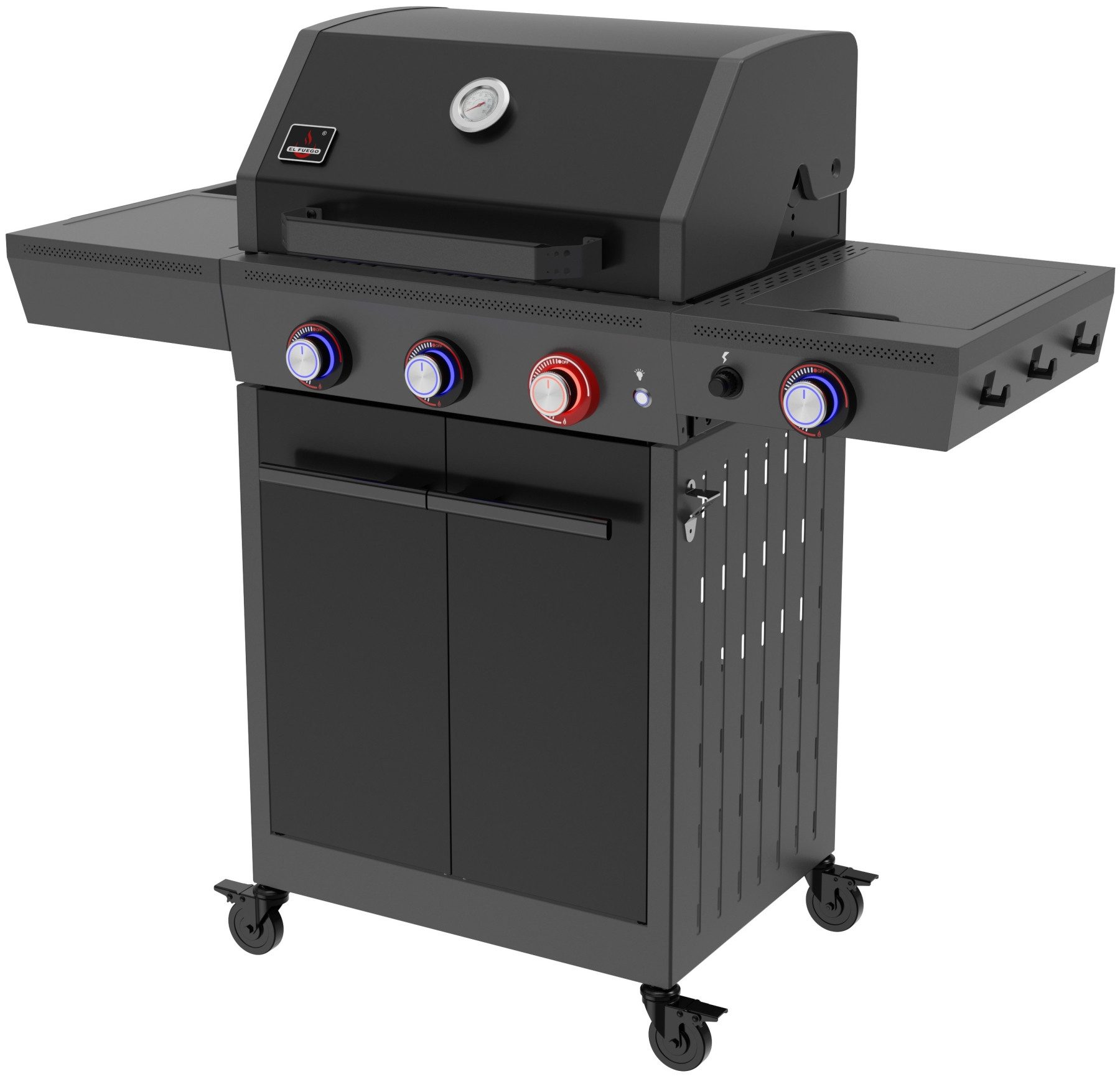 El Fuego Gasgrill Key West, 13 kW (3 Brenner je 3,0 kW + 1 Turbobrenner 4,0 kW)