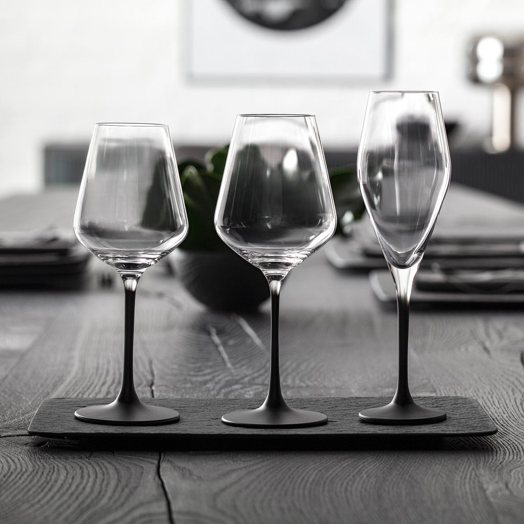 Villeroy & Boch Weißweinglas Manufacture Weißweinkelch, 4-tlg., Glas, Kristallglas, 4 Stck, Handwäsche empfohlen