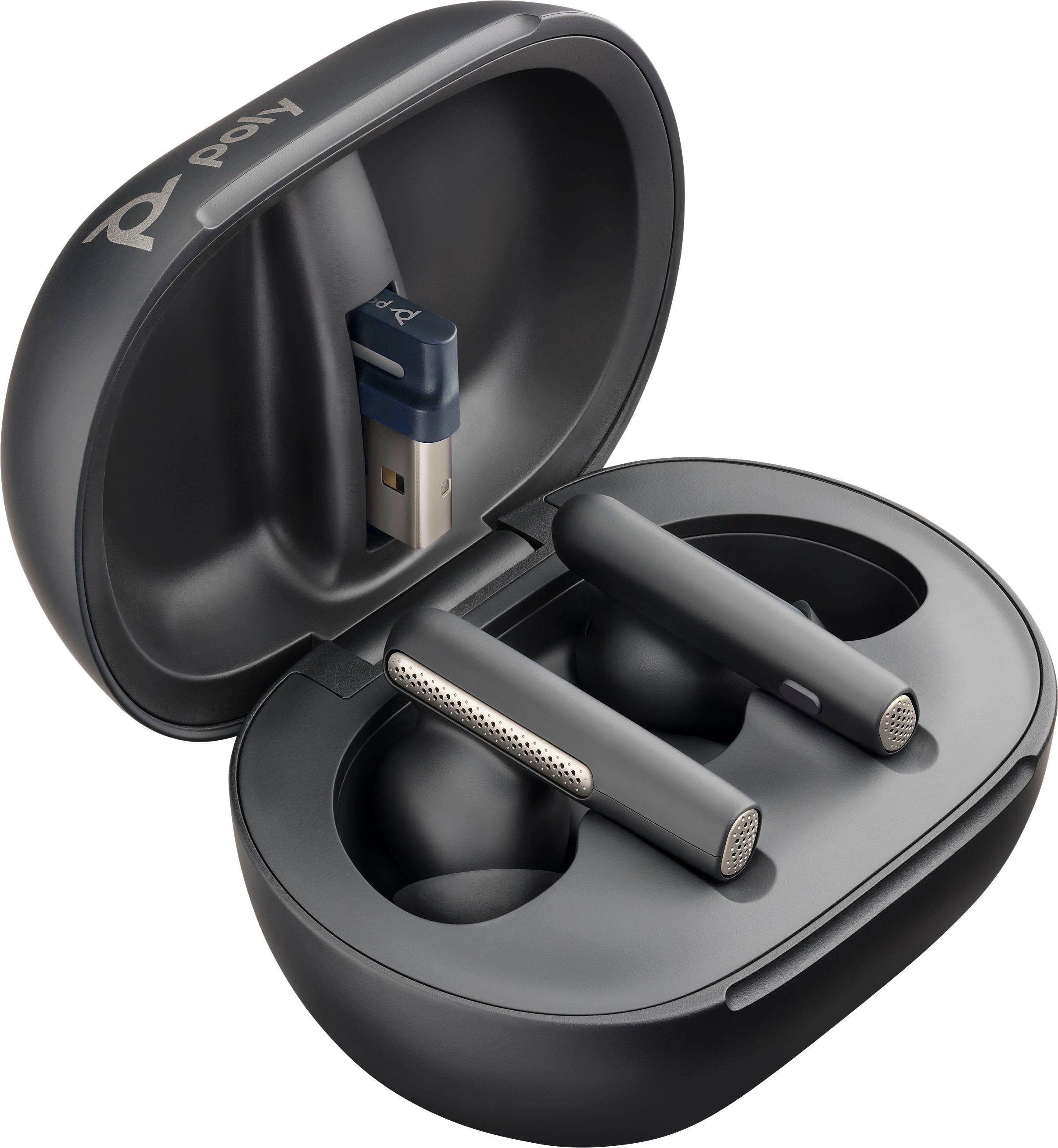 Poly Voyager Free 60+ wireless In-Ear-Kopfhörer (Active Noise Cancelling (ANC), UC USB-C/A)