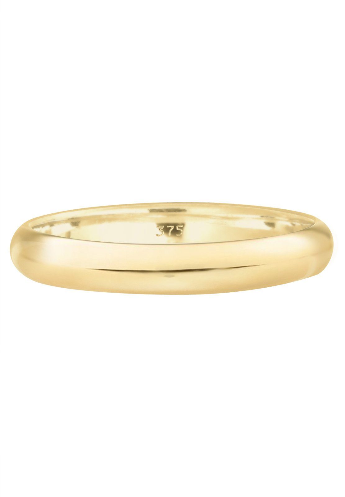 Elli Premium Fingerring Ehering 375 Gelbgold, Ehering