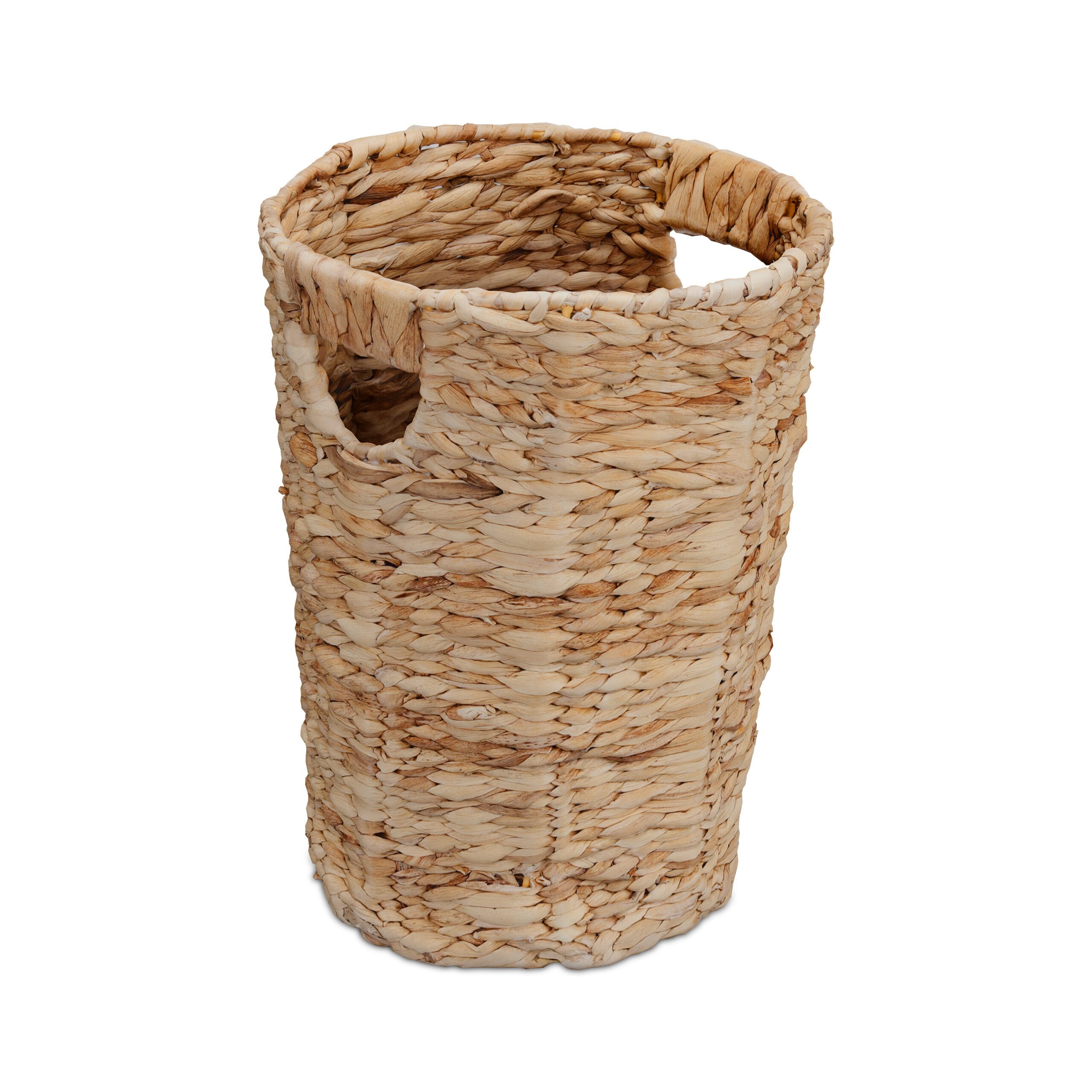 relaxdays Papierkorb aus Wasserhyazinthe