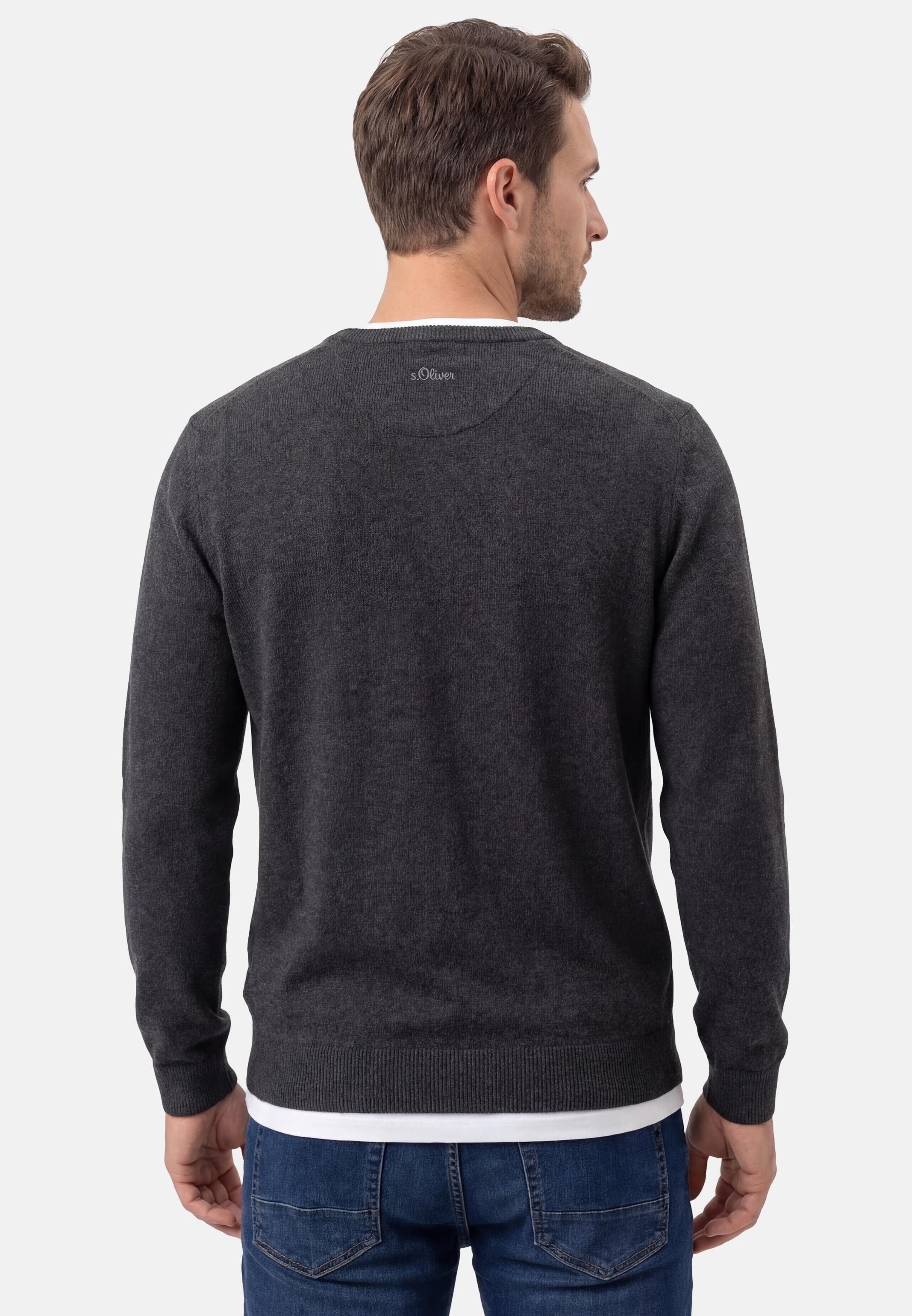 s.Oliver Rundhalspullover 2er Pack Basic (Spar-Set, 2-tlg) Pullover - Baumwolle - Atmungsaktiv - Angenehm weiches Material