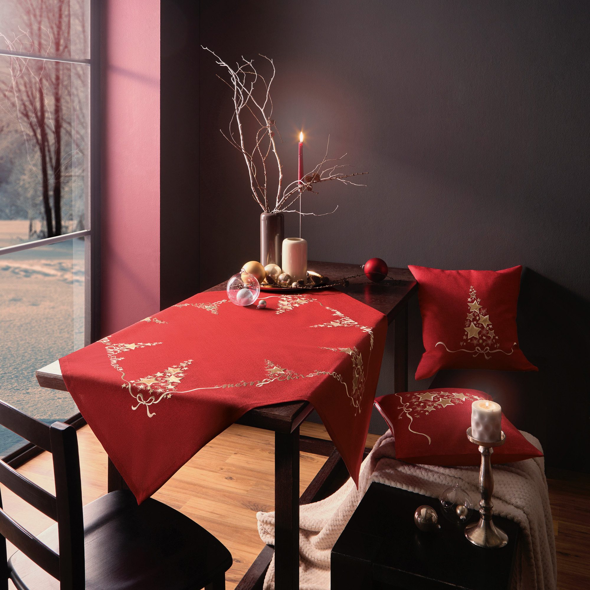 Erwin Müller Kissenhülle Kissenhülle "Merry XMAS", Motiv – Bild 2 von 3