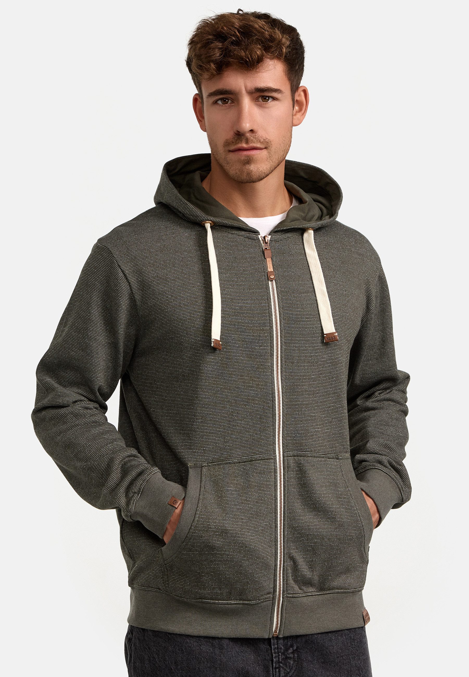 Indicode Sweatjacke Herren INBaustian Herrenjacke Reißverschluss mit kuscheliger Innenseite
