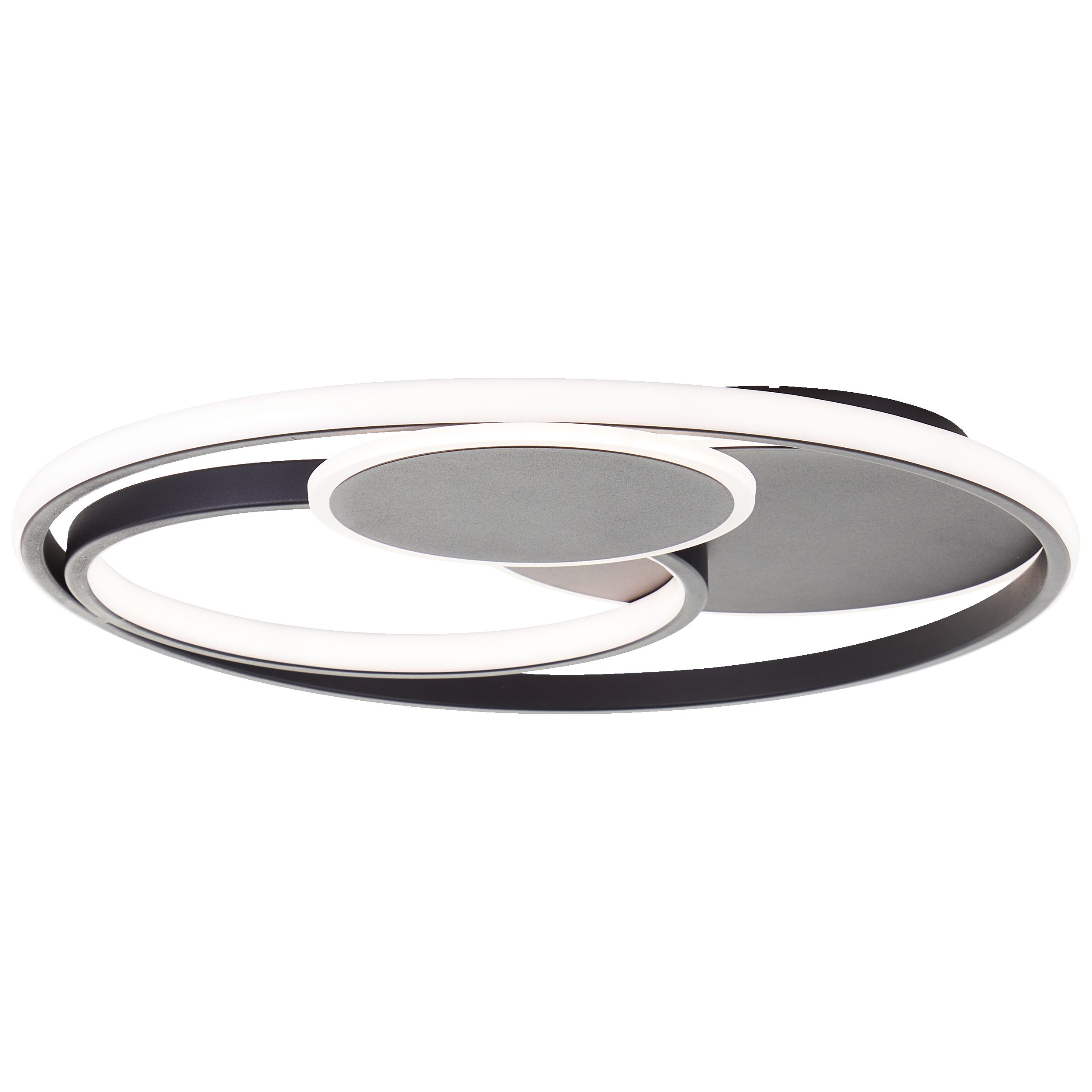 Lightbox Deckenleuchte, CCT - über Fernbedienung, LED fest integriert, warmweiß - kaltweiß, LED Deckenlampe, Ø 50 cm, 5200 lm, dimmbar, CCT, Metall, schwarz
