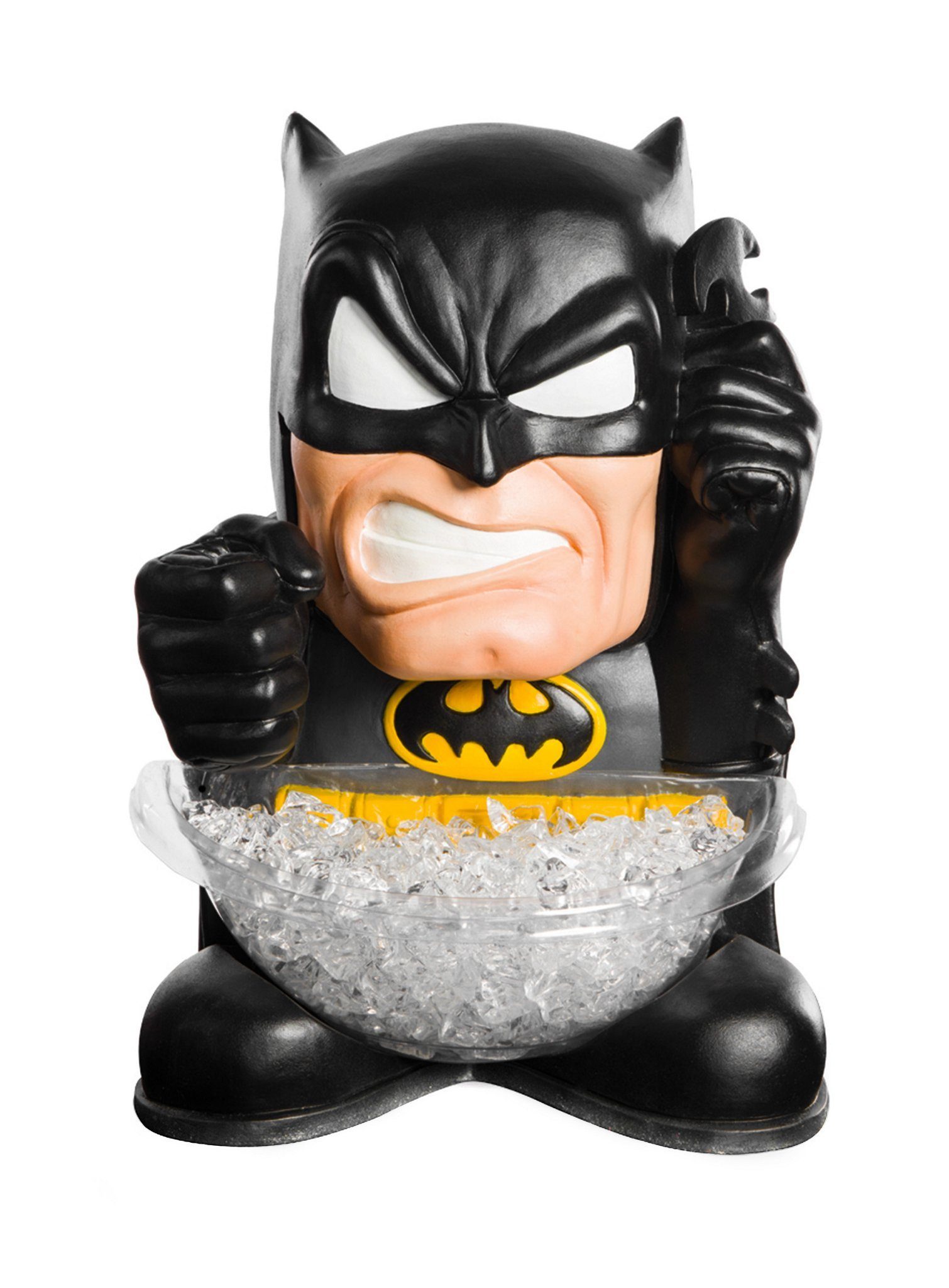 Rubie´s Einweggeschirr-Set Batman Mini-Süßigkeitenhalter, Kunststoff, Batman-Figur mit Schüssel für Krimskrams oder Süßes