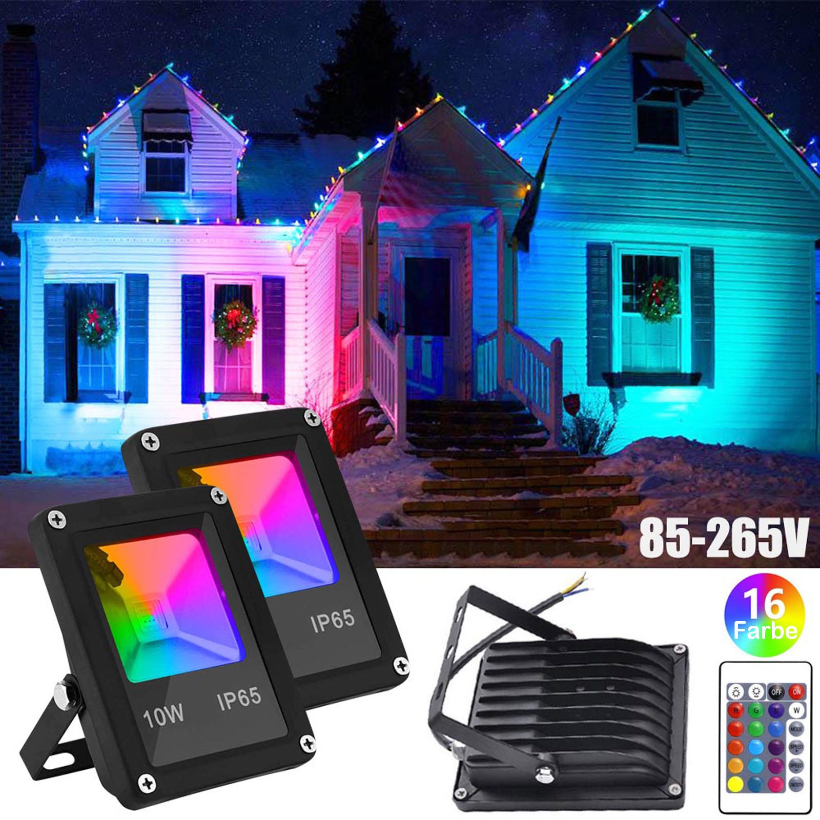 MUPOO LED Flutlichtstrahler RGB LED Flutlicht günstig online kaufen
