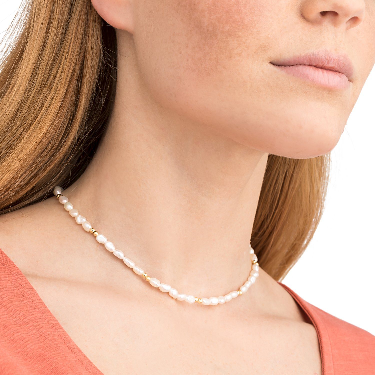 Noelani Silberkette für Damen, Sterling Silber 925, Perle (1-tlg., Kette mit Anhänger)