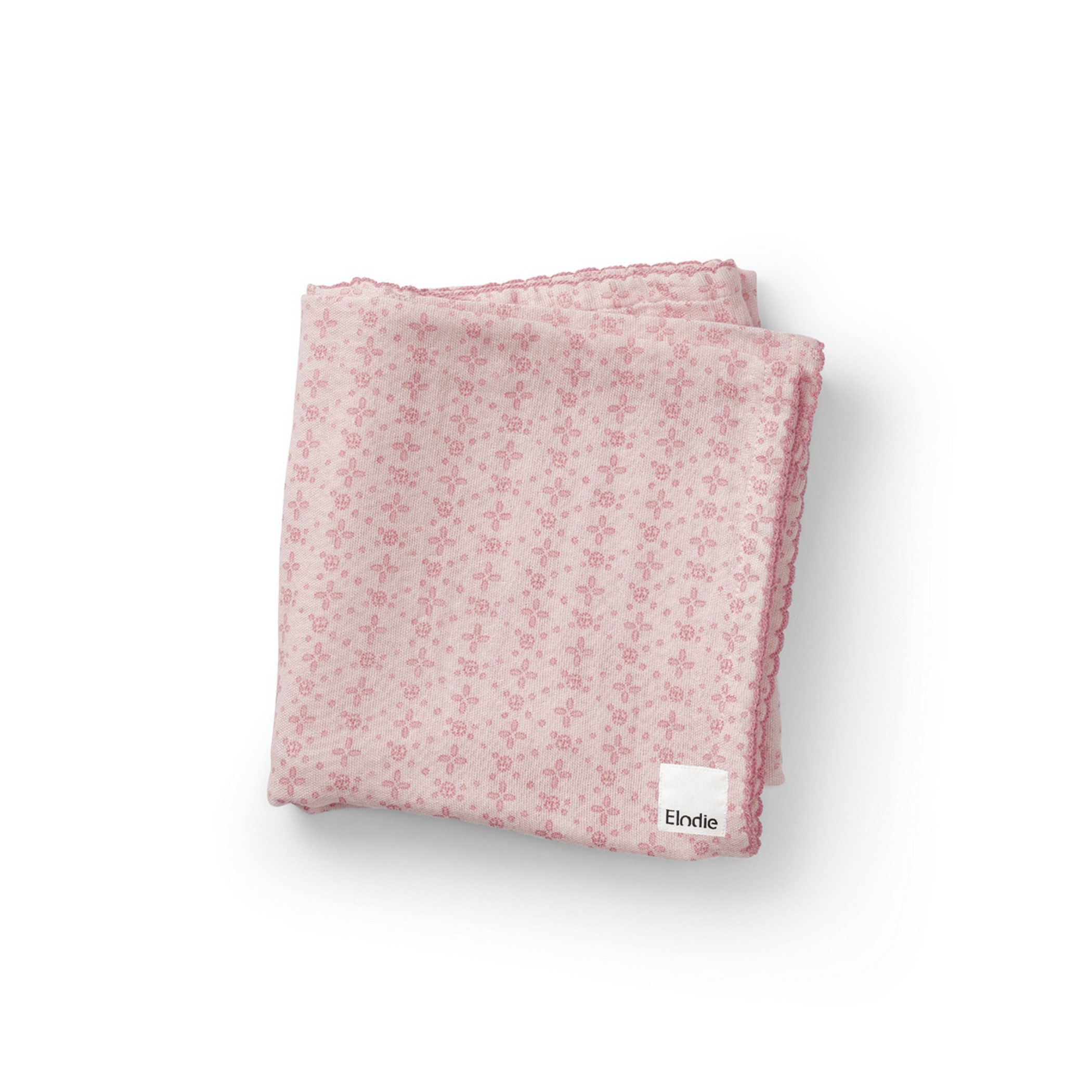 Babydecke Bambus Musselin Decke - Embroidery Anglaise Pink 80x80 cm, Elodie, Kuscheldecke