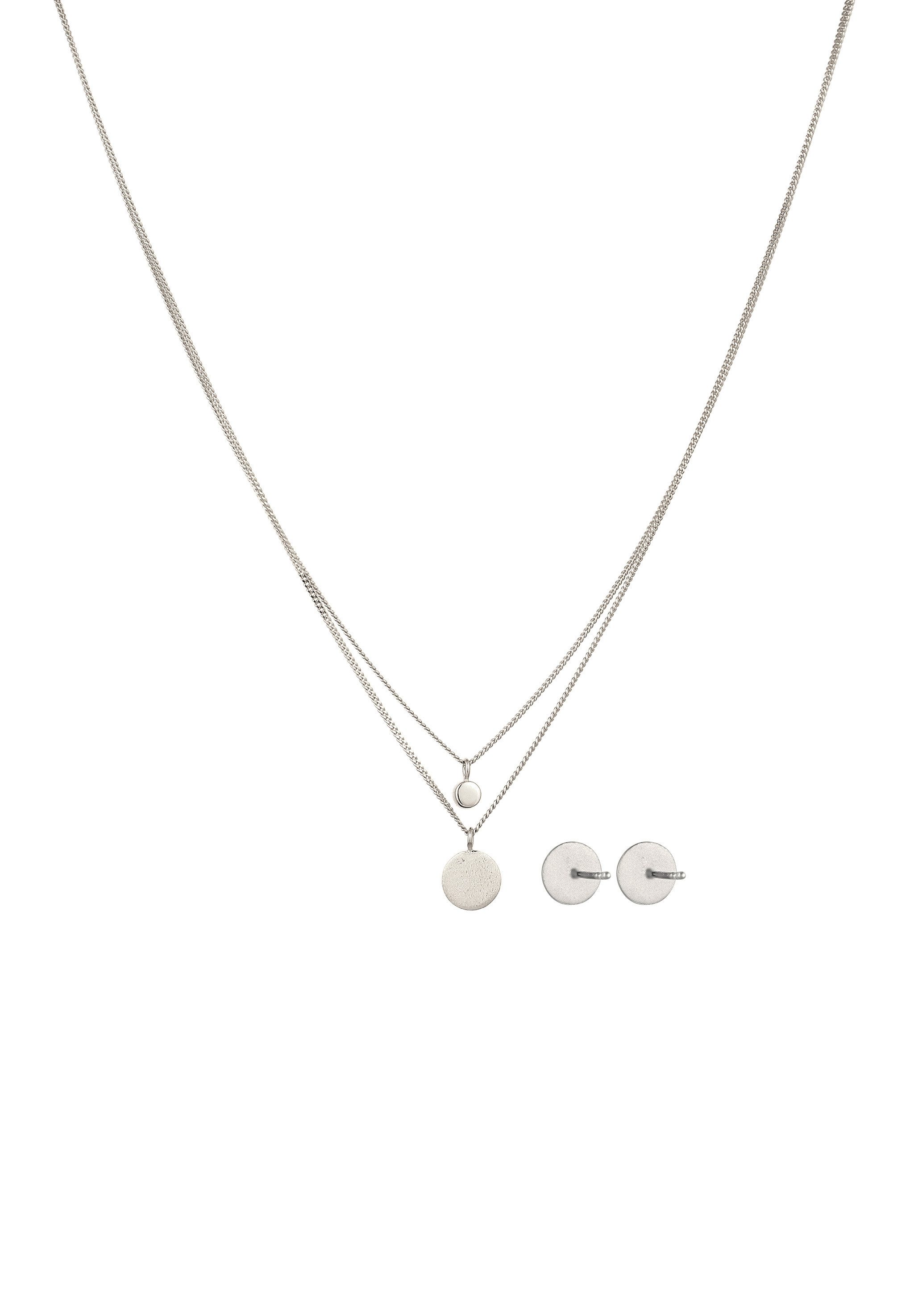 Elli Schmuckset mit Kristallen von Swarovski® Weiß 925 Sterling Silber