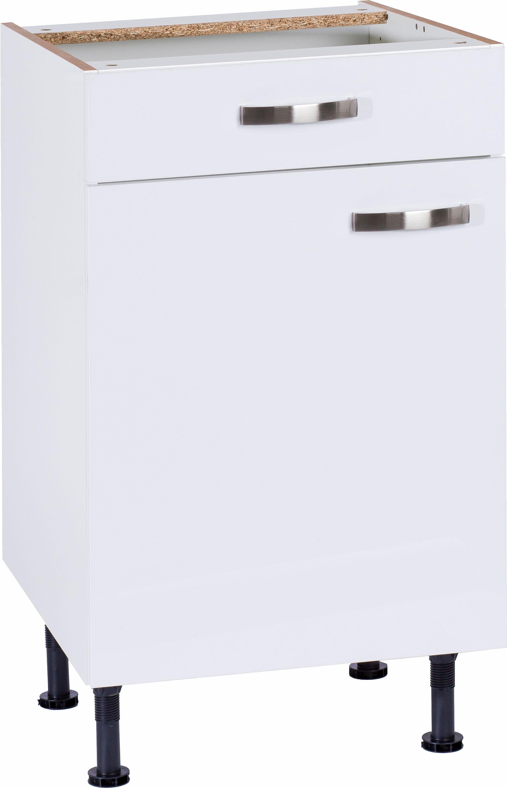 OPTIFIT Unterschrank Cara Breite 50 cm, mit Vollauszug und Soft-Close-Funktion weiß/weiß | weiß