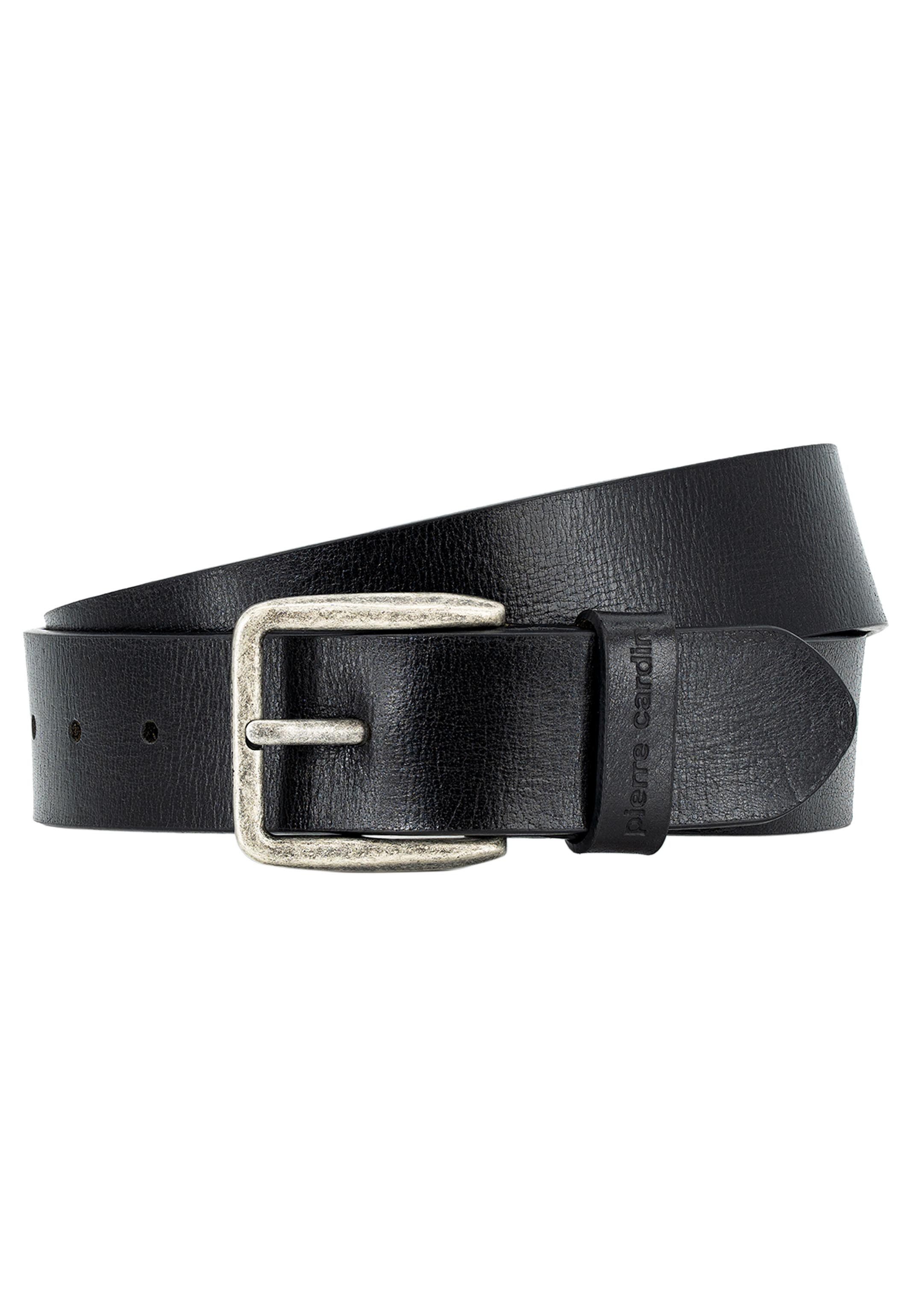 Pierre Cardin Ledergürtel Basic (1-St) Ledergürtel - Hochwertige Verarbeitung, Silberne Metallschnalle