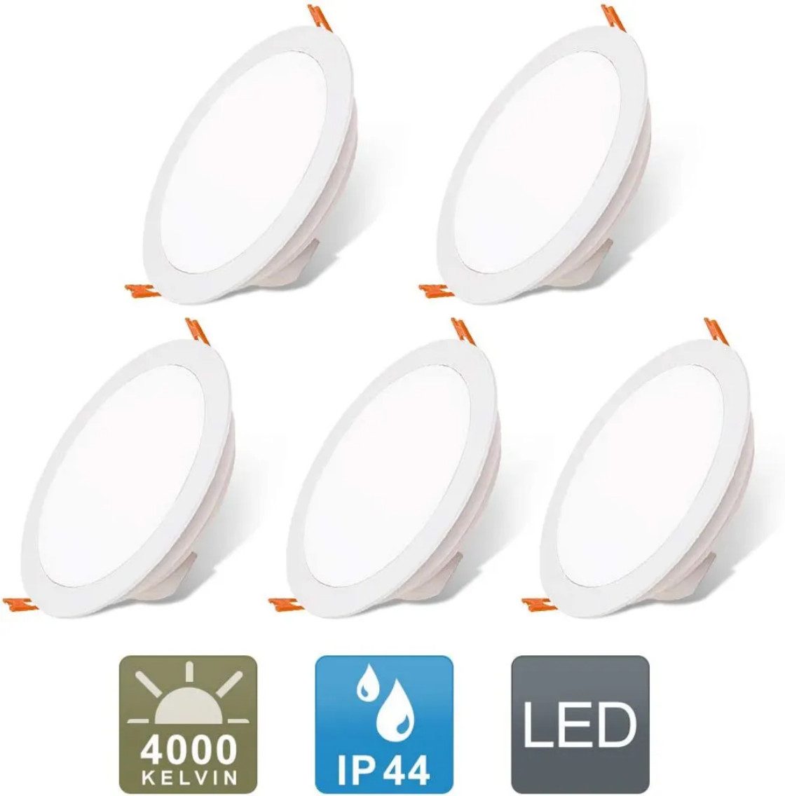 JDONG LED Einbaustrahler Ultra Flach 150mm/175mm günstig online kaufen