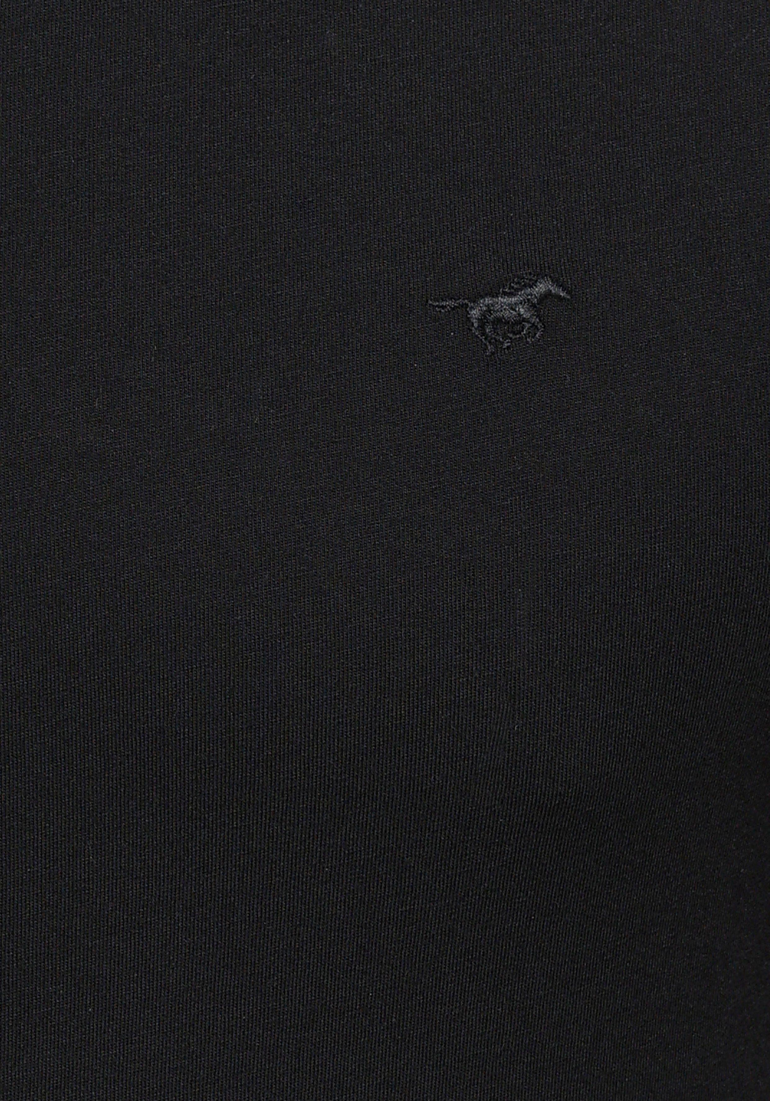 MUSTANG T-Shirt (Packung, 2-tlg) mit Rundhals schwarz